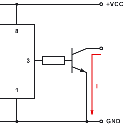 Timer 555 mit Transistorstufe