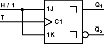 Schaltung eines T-Flip-Flops