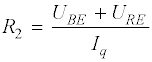 Formeln zur Berechnung des Widerstandes R2