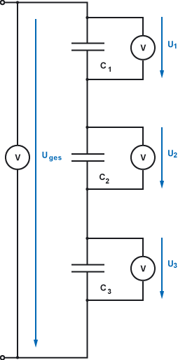 Reihenschaltung von Kondensatoren