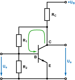 Emitterschaltung mit Spannungsgegenkopplung